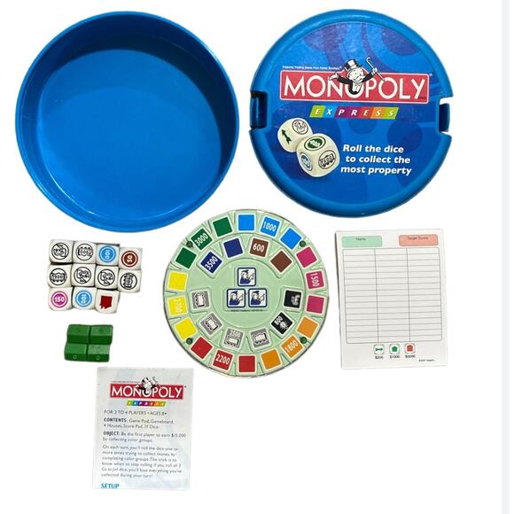 5 for $25| Parker Brothers Monopoly Express 2007 Travel Board Game - Picture 7 of 8